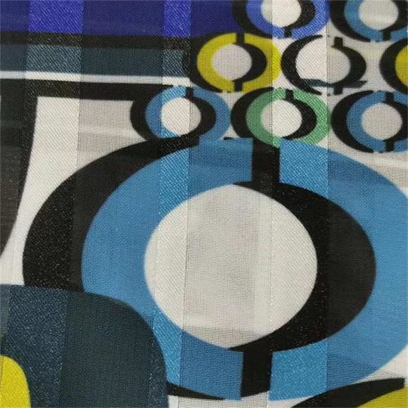 Stripe 85gsm Women Suit Fabric , 75dx75d Striped Polyester Fabric