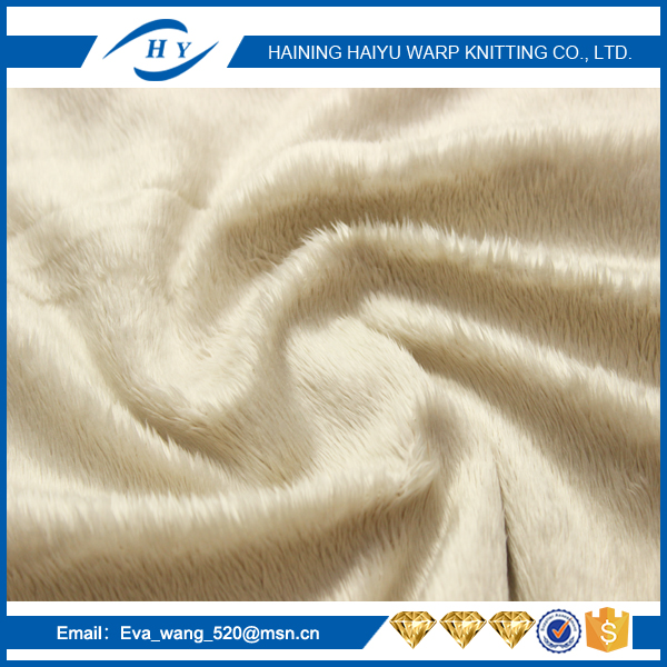 Fashion Durable Velboa Soft Toy Fur Fabric 200gsm~250gsm 28s/32s Density