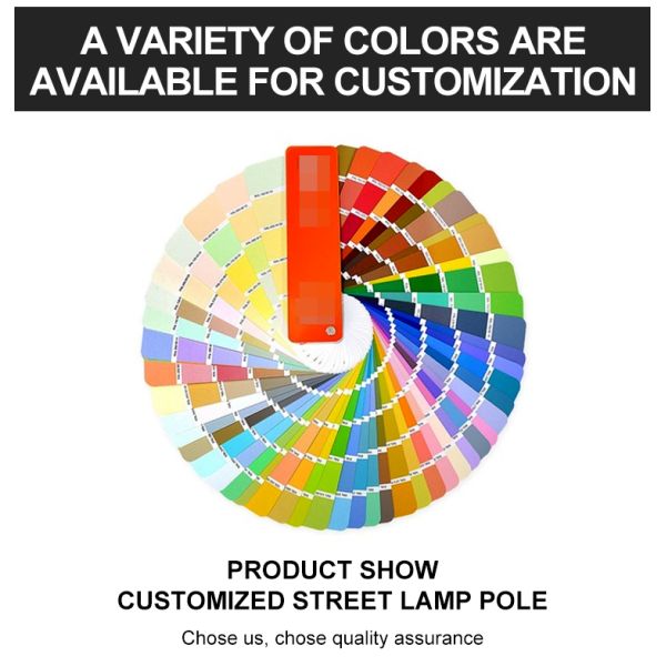 4m 5m 6m 7m 8m 9m 10m 12m Q235 Steel Outdoor Light Pole With Customizable Sizes