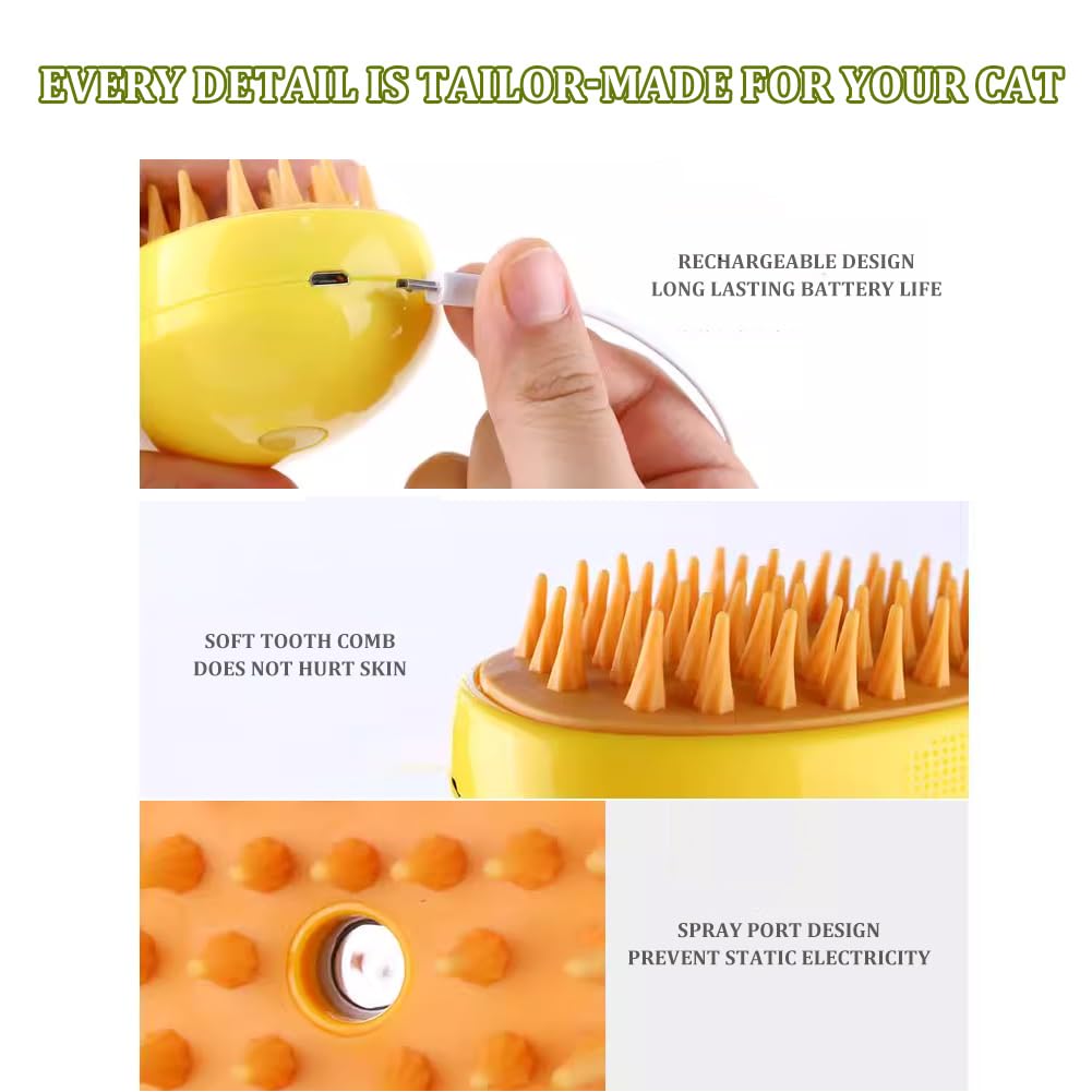 Electric Pet Grooming Brush Self Cleaning Cat Grooming Brush