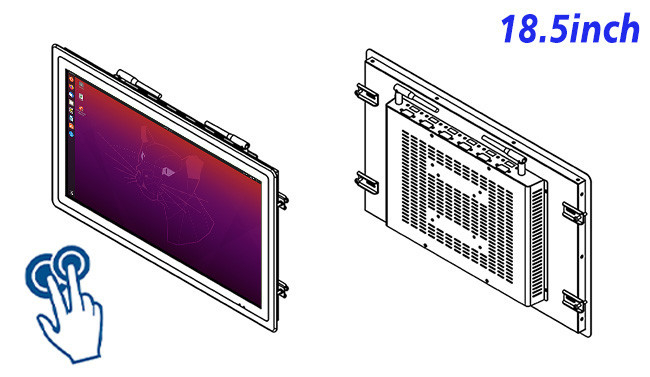 18.5-Inch Built-In Linux Monitor for Transportation Hubs and Logistics Operations