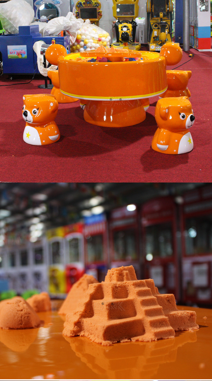 Bear Sand Table Coin Pusher Amusement Game Machines For Kids L90*W120*H70 CM