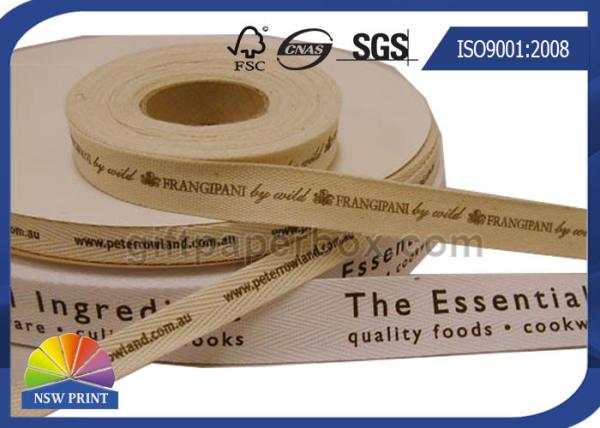 Personalized Printed Cotton Ribbon Packaging Accessories For Clothing Retail