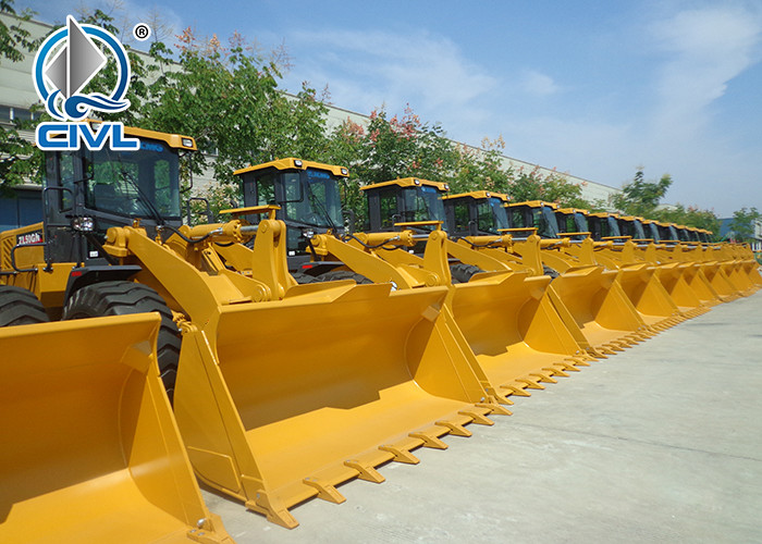 3m³ Compact Wheel Loader ZL50G , Yellow Small Wheel Loader 18T Rock Bucket Seiers