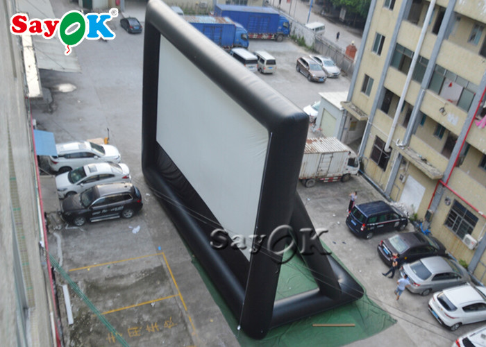 Inflatable Projection Screen Parking Lot Pvc White Inflatable Movie Theater Screen