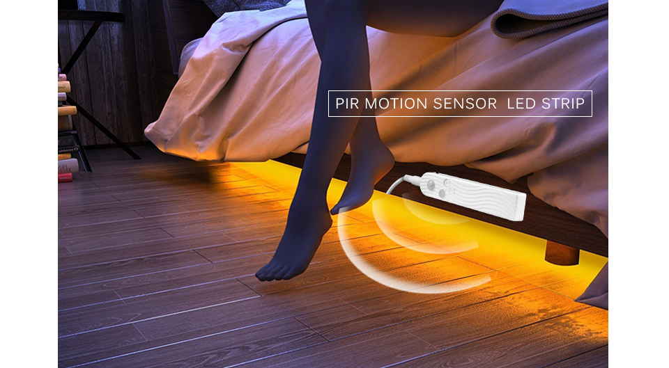 4100K Battery Motion Sensor LED Strip For Kitchen Under Cabinet