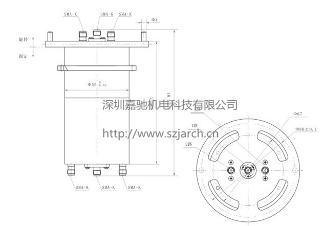 Customized High Quality Rotary Connector Mult-passage High Frequency Signal Slip Ring