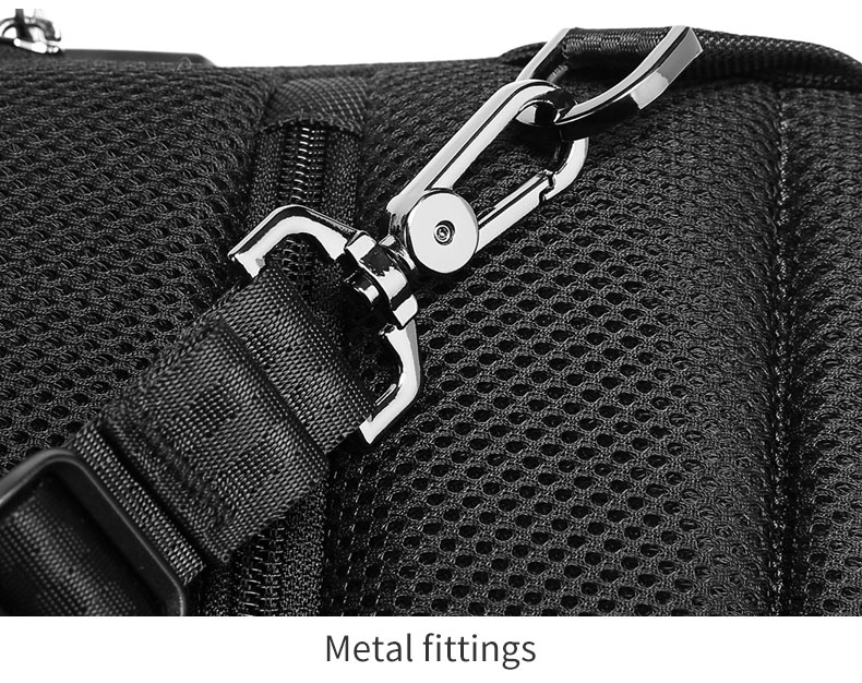 Factory wholesale custom logo business multifunctional waterproof anti theft sling bag men's chest bag