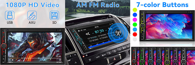 MirrorLink 7 Inch Double Din Radio Android Mp5 Player For Car Multimedia Fm Tf