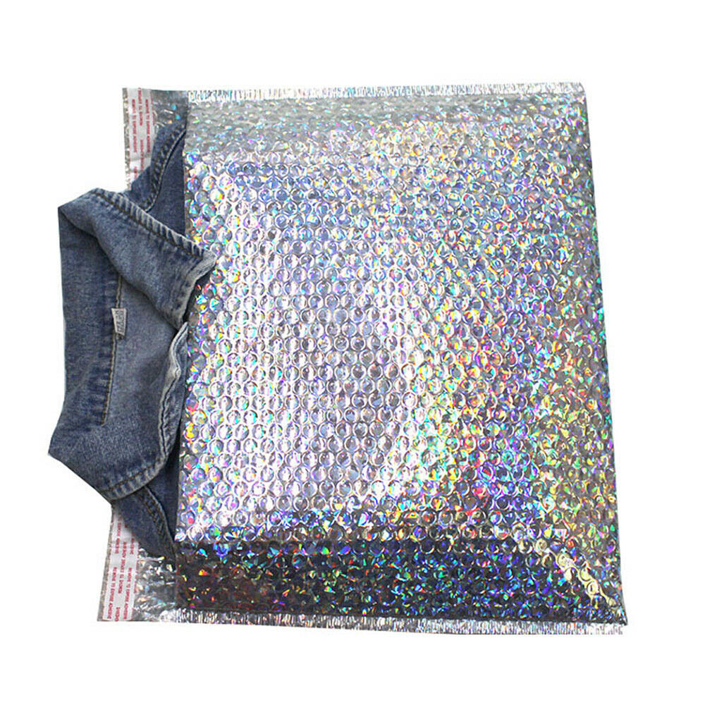 Laser Holographic Mini Compostable Bubble Mailers