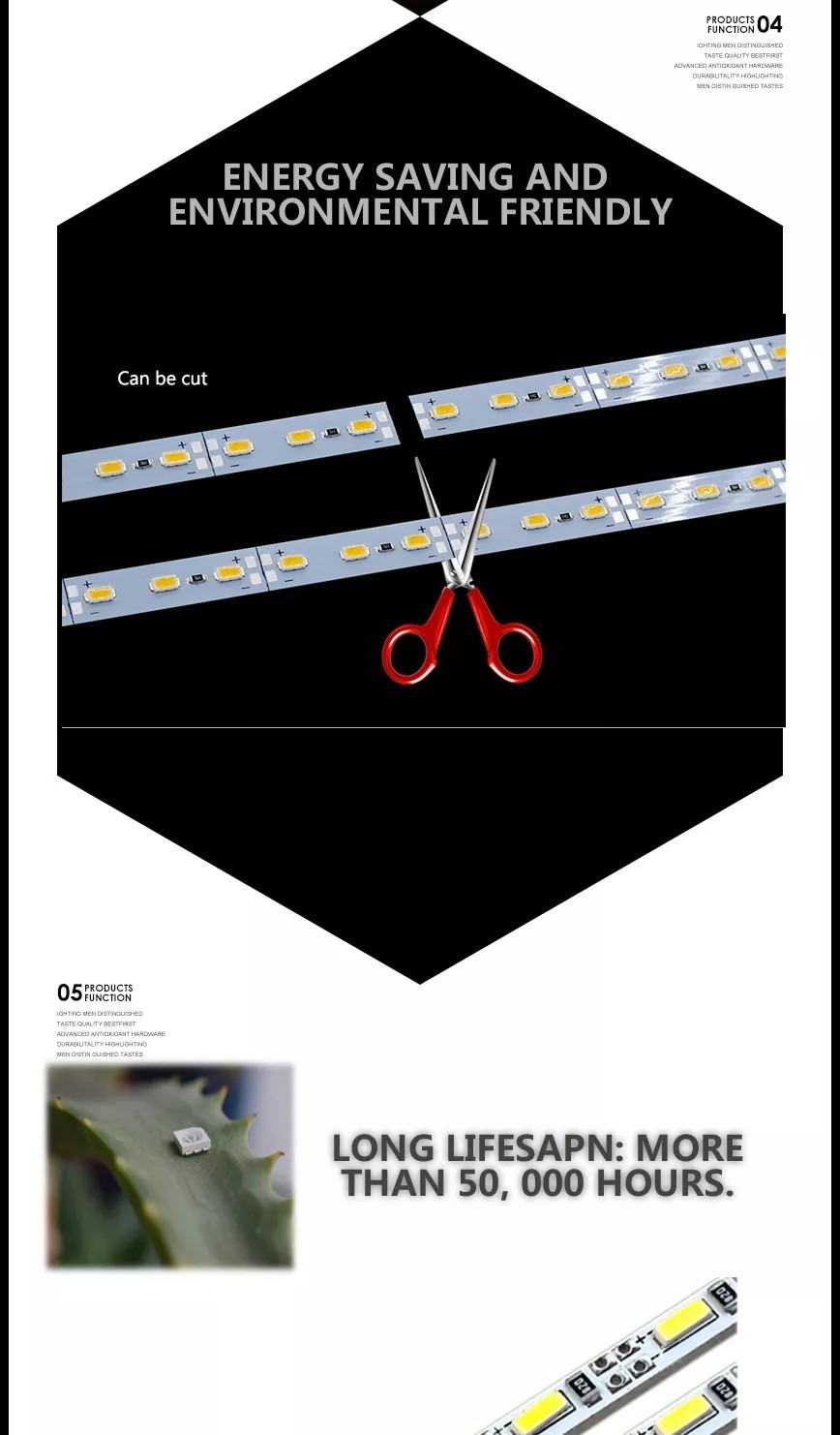 12V Low Voltage Aluminium SMD LED Strip Bar Lighting 5730 4014 1m
