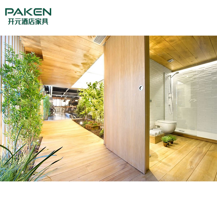 Wooden And Warm Modern Villa Bathroom Furniture