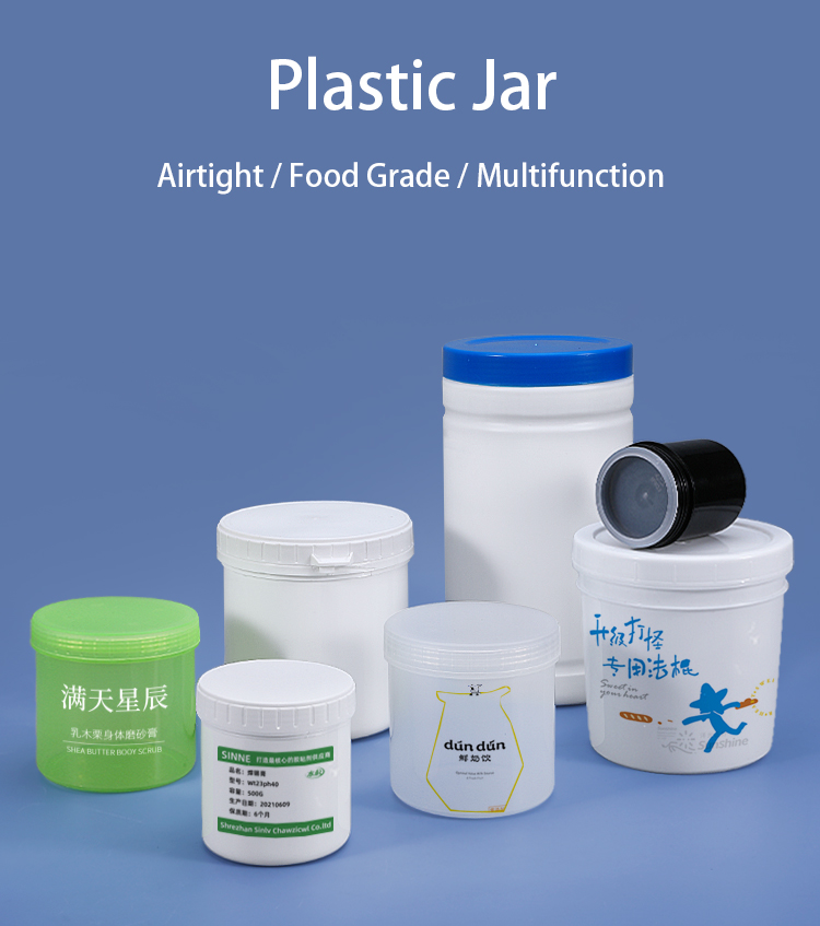 300ml 400ml 500ml White Plastic Jars with Inner Security Seal and Adhesives Sealants