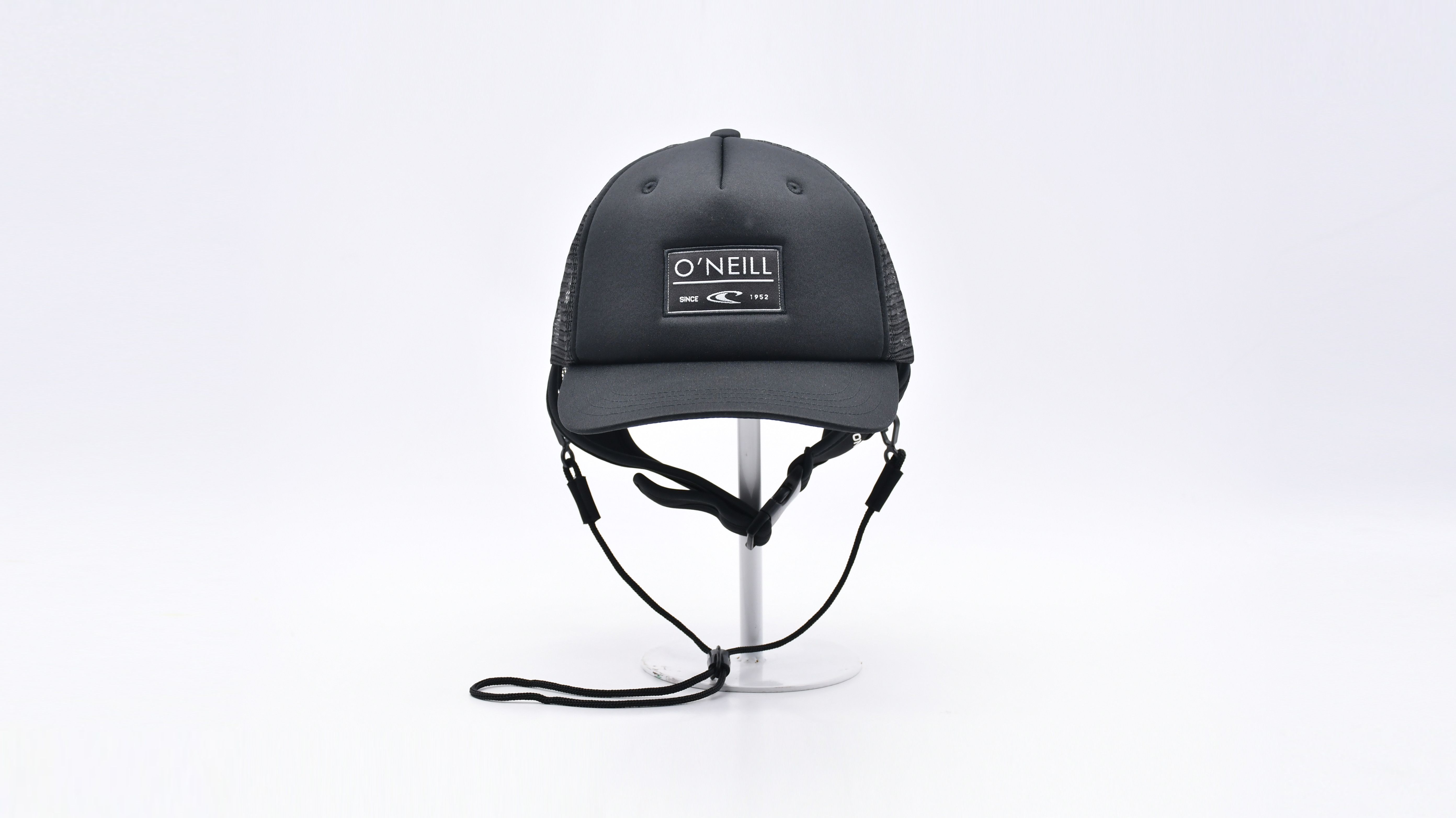 Black 5 Panel Sport Trucker Hat Polyester Mesh Back Embroidered Custom Logo