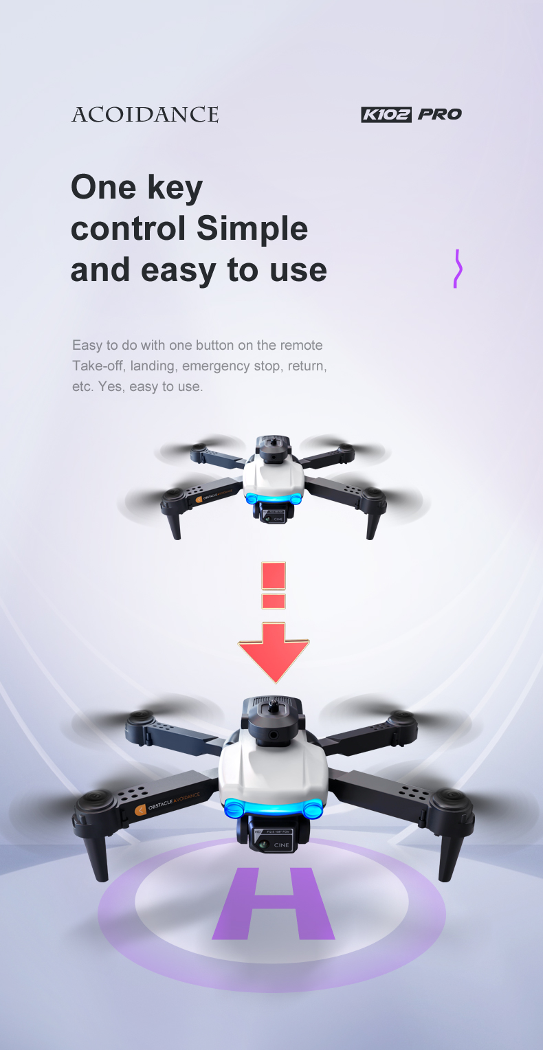 Elfbar Vapers E88 Pro Mini Drone Camera K102 PRO 4K HD Optical Flow Camera Drone with Obstacle Avoidance