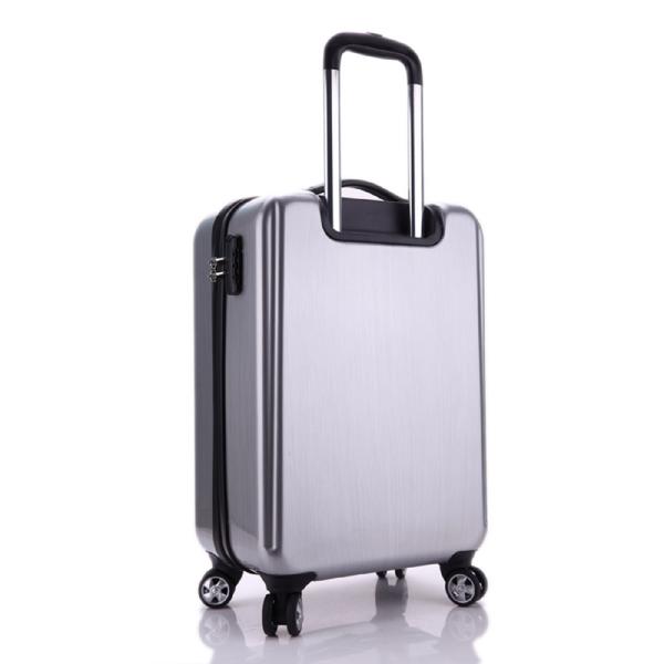 Black 4-Wheel Rolling Luggage Zipper Hard PC TSA Lock Business Suitcases for Unisex Front Open Business Travellers
