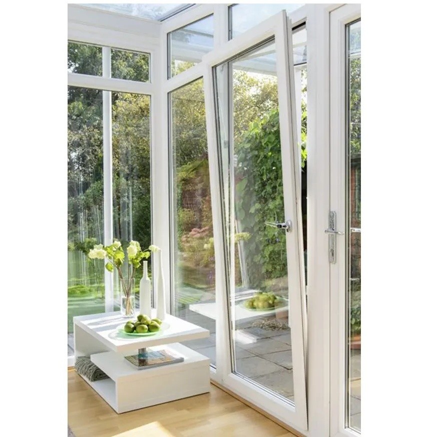 Construction Real Estate PVC Tilt And Turn Window PVC 2 Way Opening Window