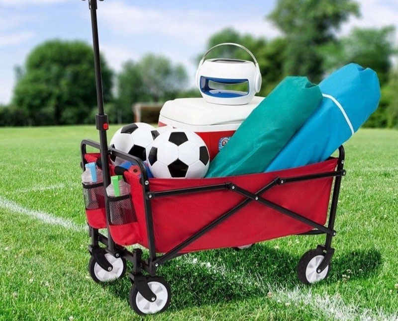 Steel Tube 25*10*0.7CM Portable Beach Trolley for Outdoor Garden Moving Utility Kids