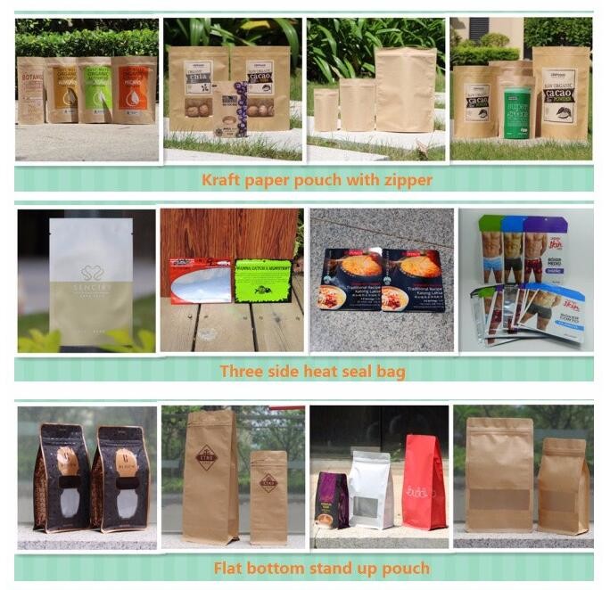 Customized Full Printing PET Coffee Zipper Plastic Packaging Bag