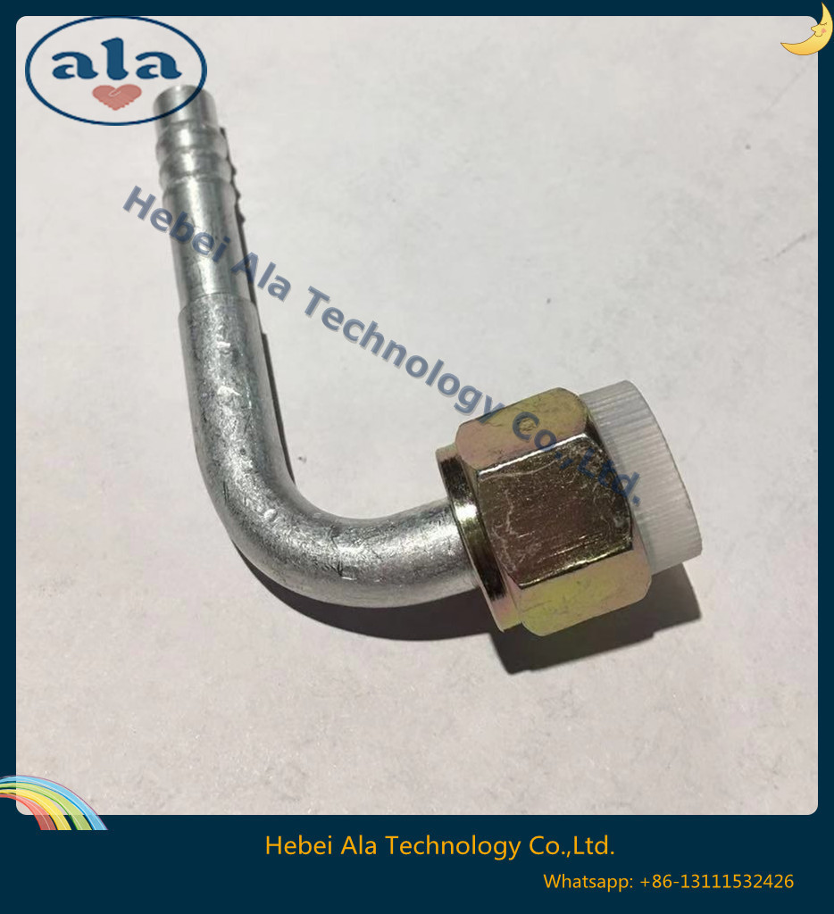 #6 #8 #10 #12 Al joint with iron cap 90 Degree Female O-Ring fitting O-Ring Female Thread 90 degree Hose connector