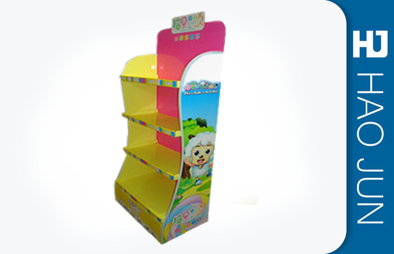Free Standing Cardboard Display Stands For Food , Eco - Friendly