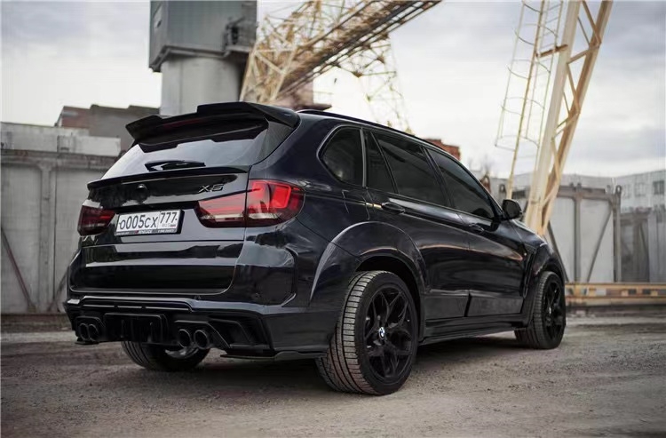 For BMW X5 X5M Wide-body Kit X5 X5M Upgraded RD Carbon Fiber Style Front and Rear Bumper Spoiler Hood Widebody Kit