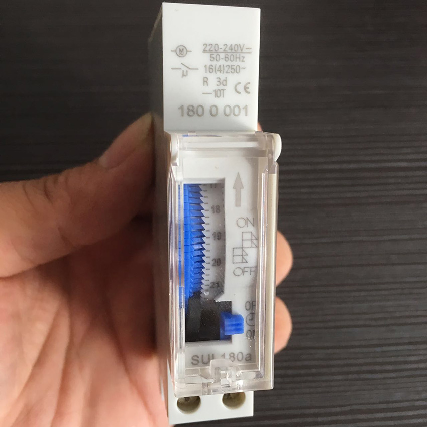 SUL180a 15 Minutes DIN Rail Mechanical Timer 24 Hours Daily Programmable Time Switch