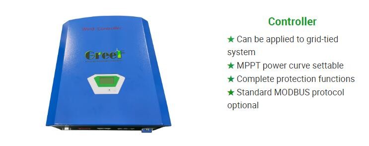 1KW 2KW Installation 3 Phase Solar Wind Hybrid System Horizontal Axis Wind Turbine