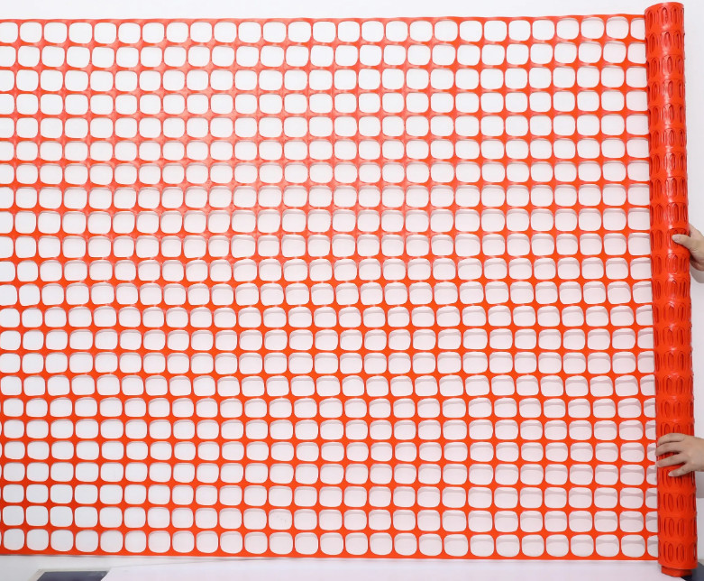 Orange 45mm Warning Barrier Heavy Duty Plastic Safety Mesh Fence