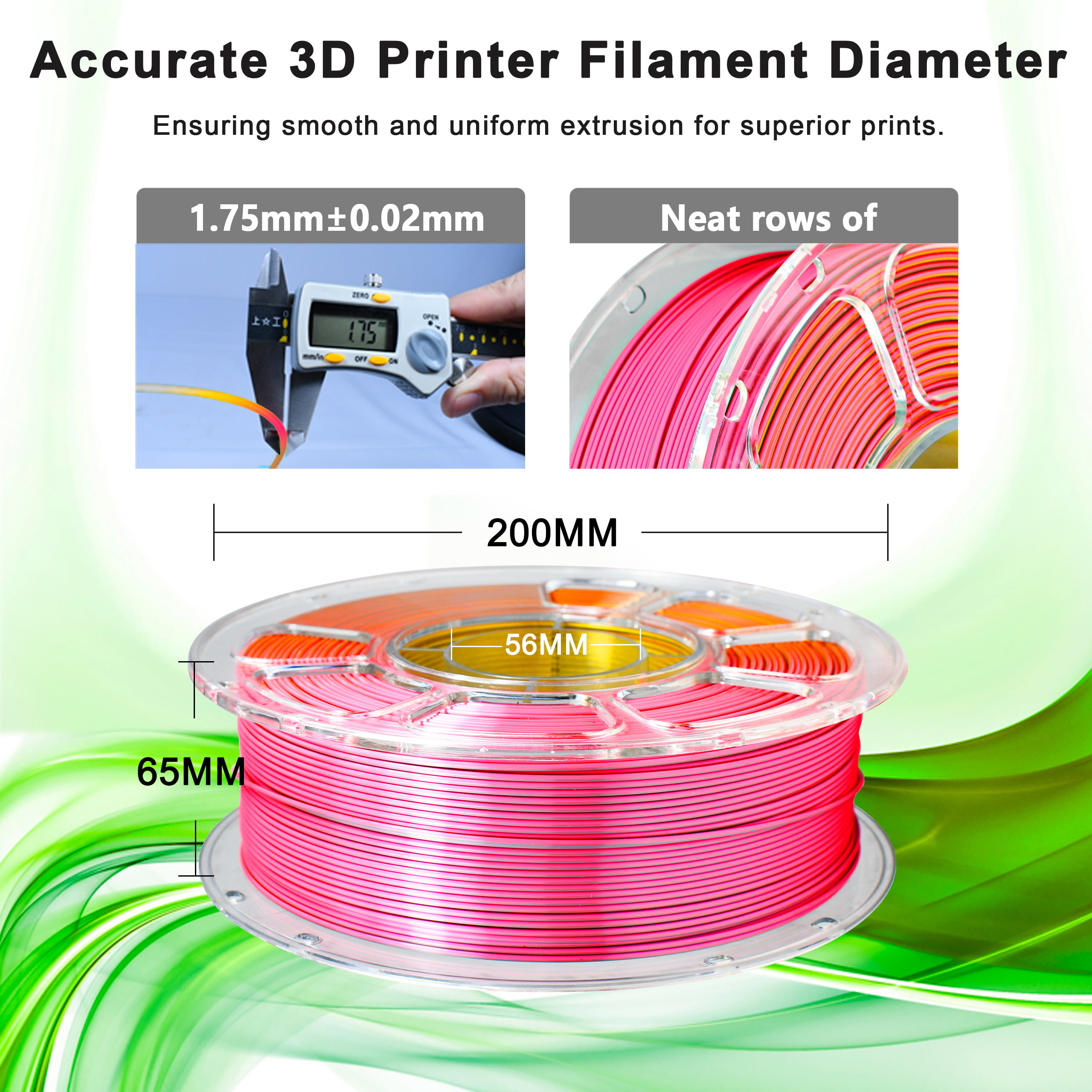 iBOSS PLA+ Filament Four-Color Rose Red Gold Silver Copper 1.75mm FDM Forming Technology 3d Printing Filament
