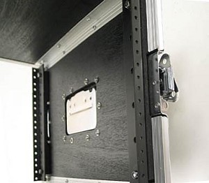 4U Vertical Mounting Rack With Rail Of Network Cabinet In Black Powder Coated Finish
