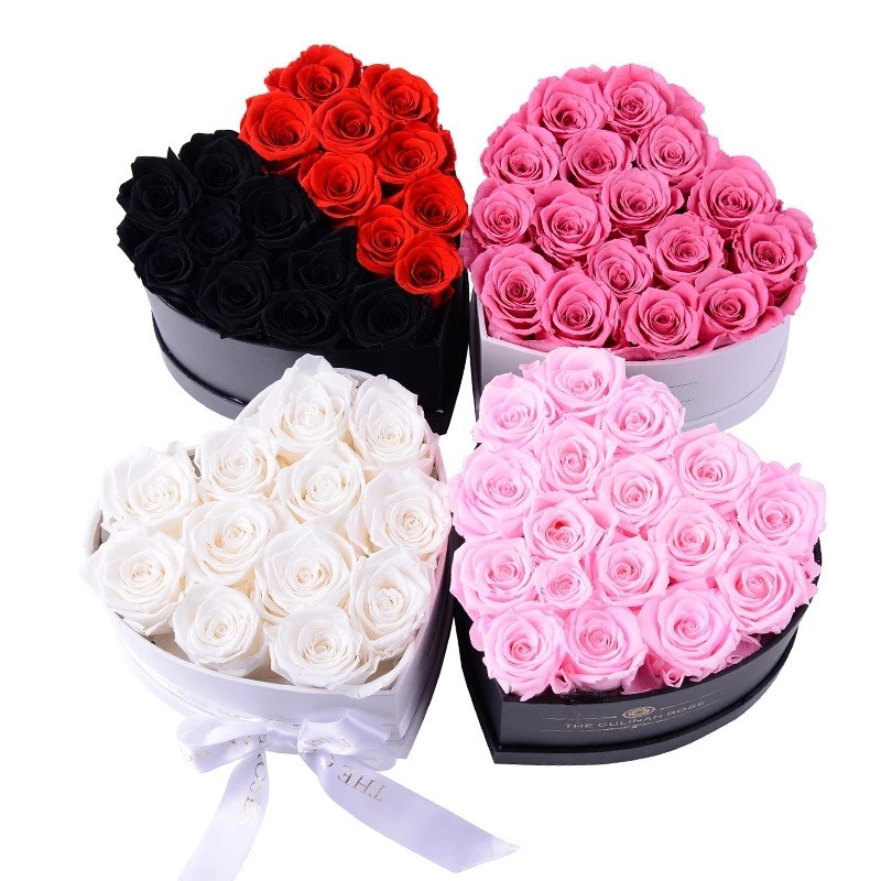christmas ornaments long stem real touch natural flowers preserved roses