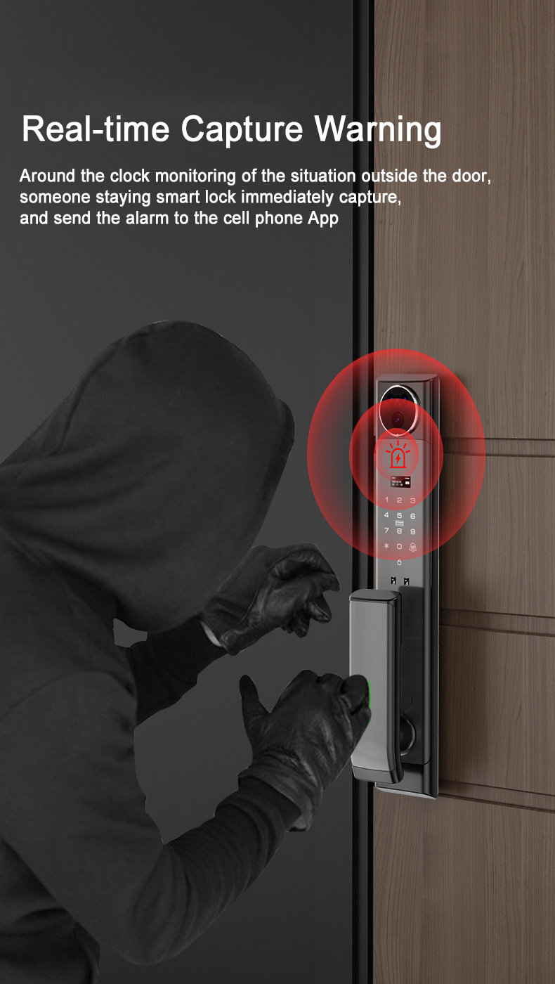 3D Face ID Electronic Entrance Door Locks Apartments Face Recognition Digital Lock