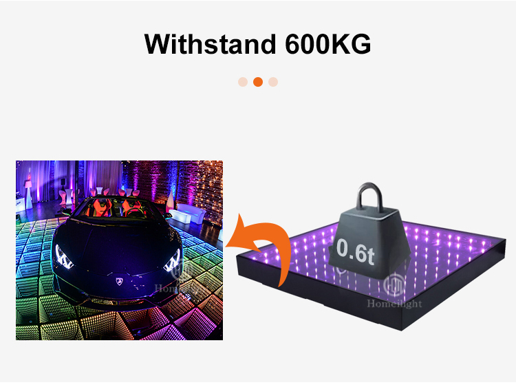 Luminous 50x50cm 3D Abyss Matte Mirror Dance Floor for Night Club DJ T-Shows