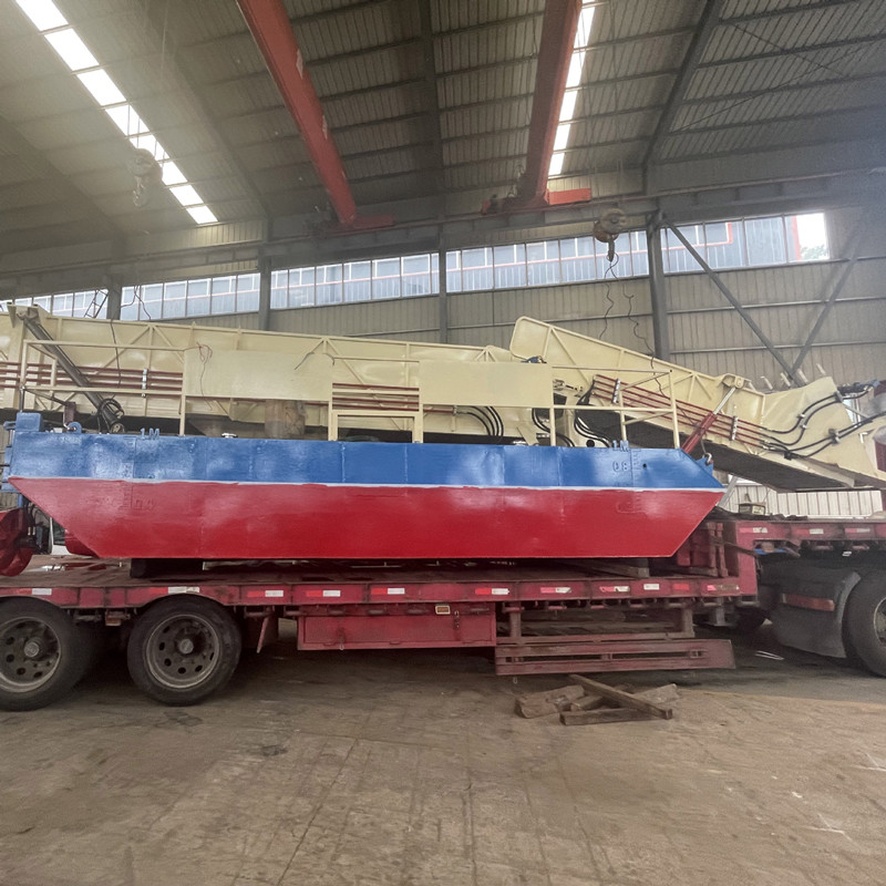 15 Tons Automatic River Cleaning And Mowing Boat With Lighting System For Night Operation