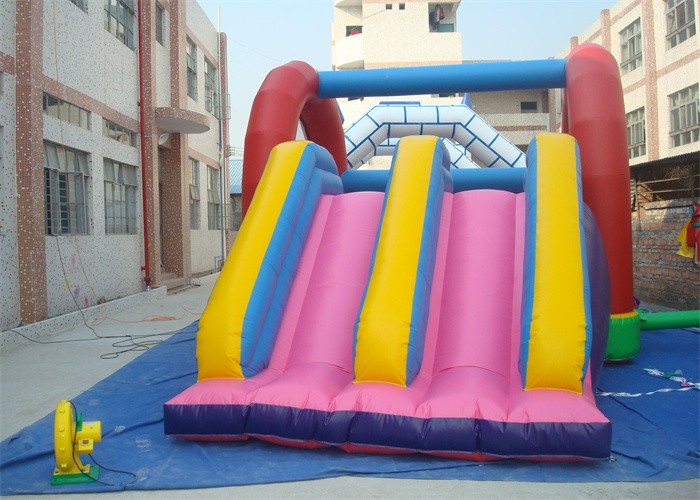 Combo Commercial Inflatable Slide , Inflatable Bouncer Slide For Playing