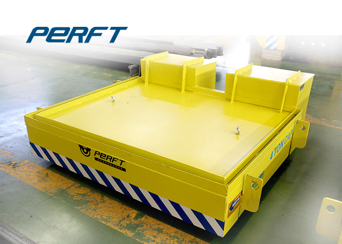 hot molten steel ladle electric rail flat transfer cart with High temperature resistance material