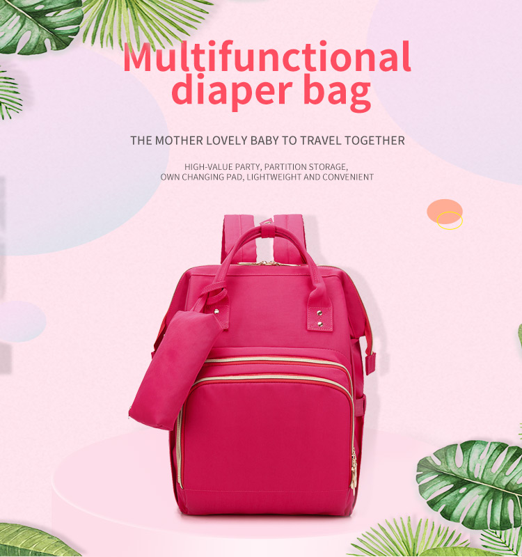 Multifunctional Adventure Diaper Bag Backpack With USB D Buckle Trailer Design