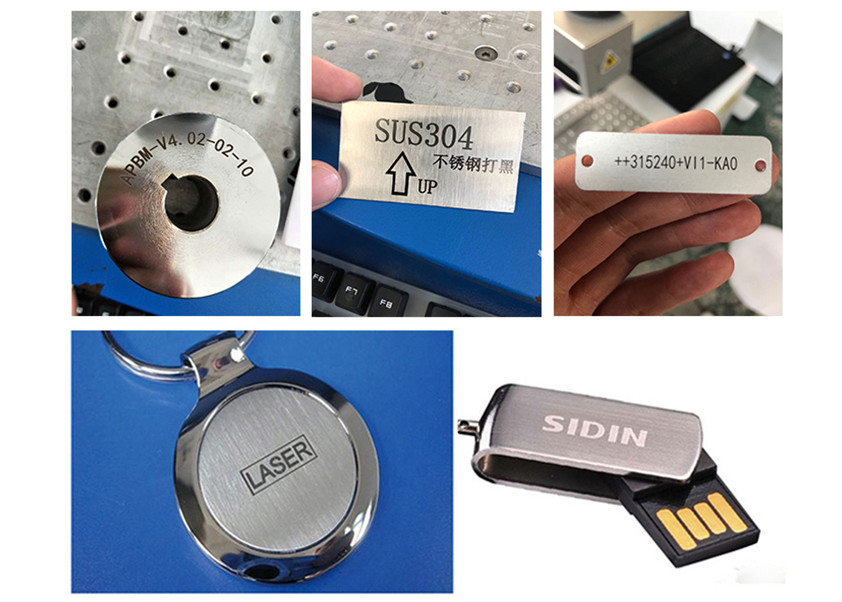 Fiber Type Color Laser Marking Machine Air Cooling High Temperature Resistance
