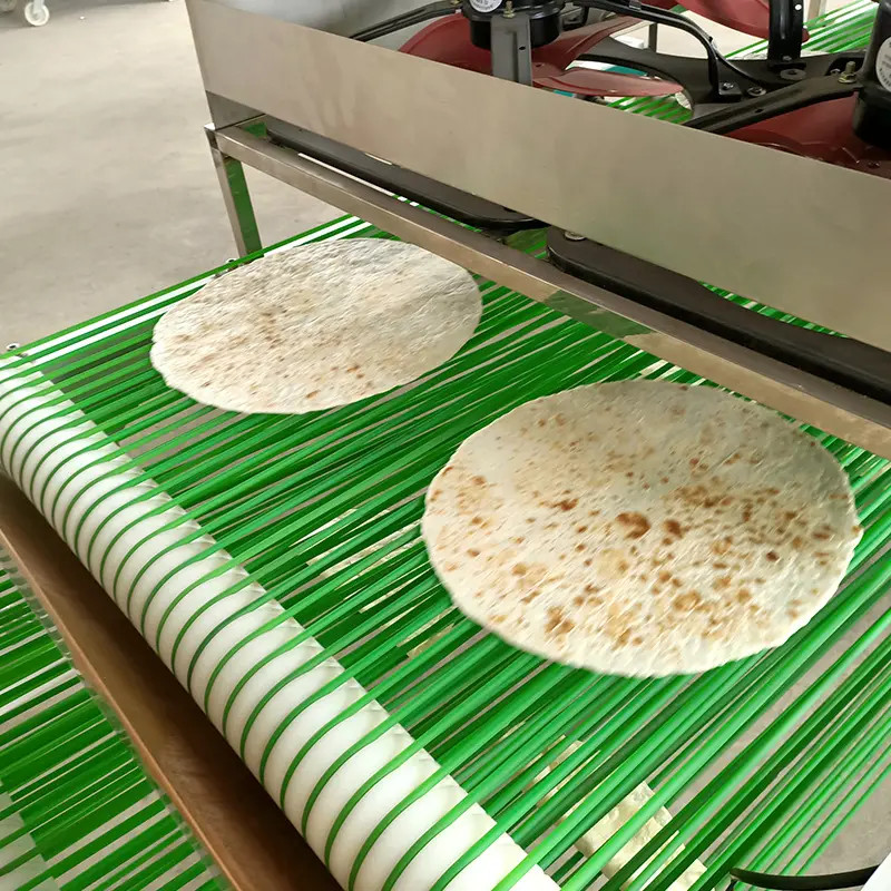High Capacity Full Auto Tortilla Pita Bread Production Line With Oven Cooling System