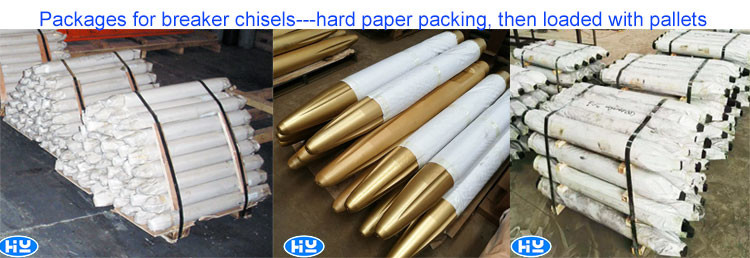195mm Hydraulic Breaker Chisels Moil Point 42CRMO Excavator Concrete Breaker Drill Rod