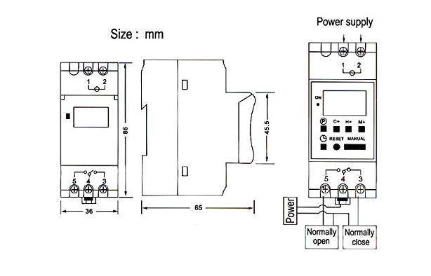 AHL15A DC 12V 16A Programmable Digital Timer Relay Switch