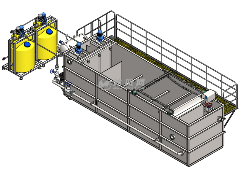 5-300m3/h Capacity YW Dissolved Air Flotation Grease Traps Sewage Treatment Equipment