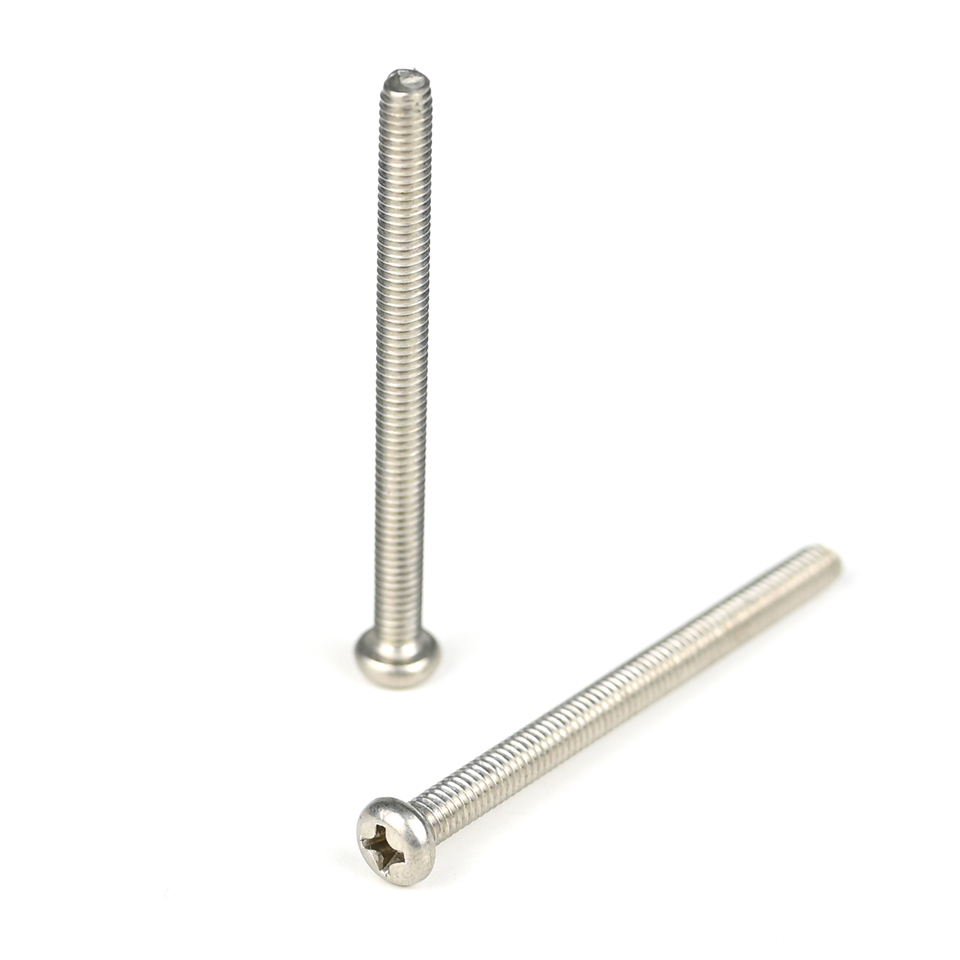 Customized M4x50mm Pan Head Phillips Machine Screws For Gas Stove with Ruspert Finish