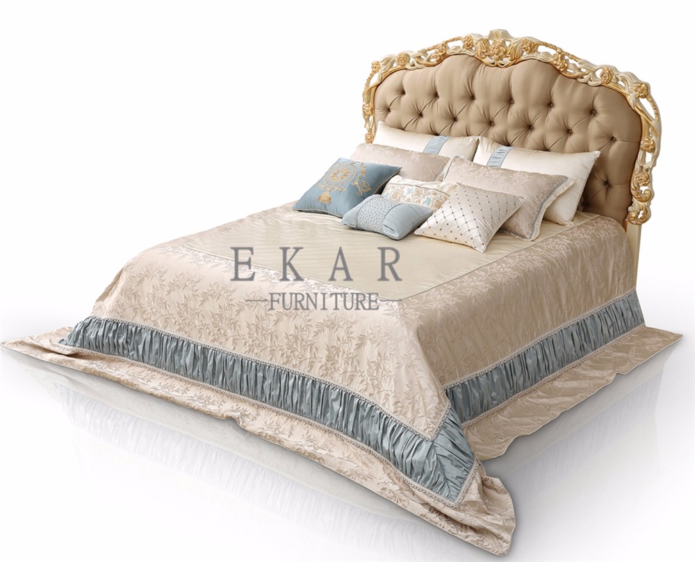 Headboard Classic Bedroom Furniture Wooden Bed Design
