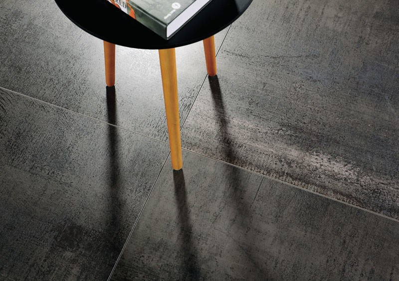 Simple Spanish Wearable Glazed Modern Porcelain Tile Matt Black Rust Glazed Ceramic Kitchen Floor Tile