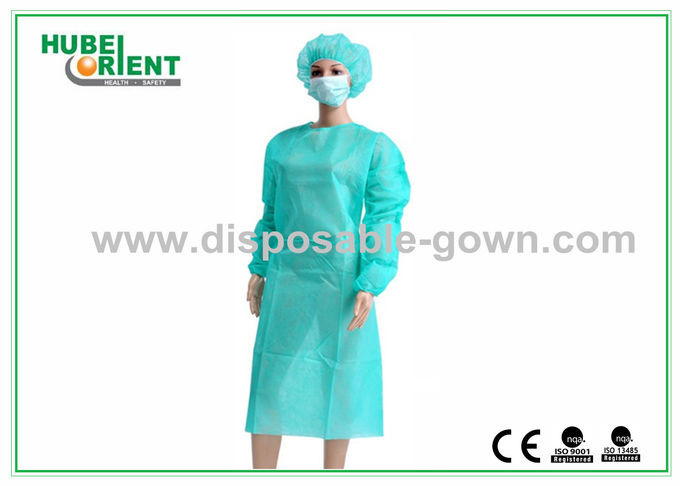 Non-Toxic Yellow Or Other Color PP+PE Disposable Isolation Gowns With Elastic Wrist For Hospital/Factory