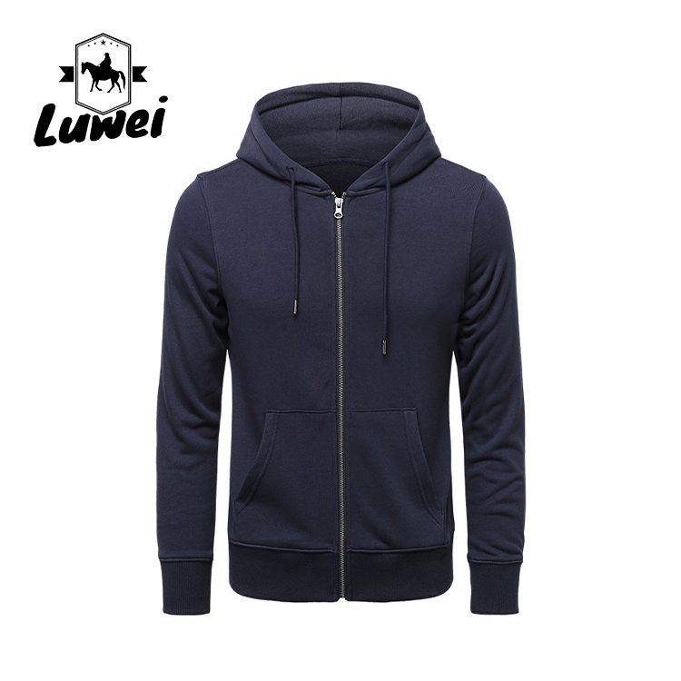 Casual Custom Long Sleeve 85% Baumwolle Knitted Cardigan Cotton Pullover Plain Zip Up Men's Baggy Sweatshirt Hoodies