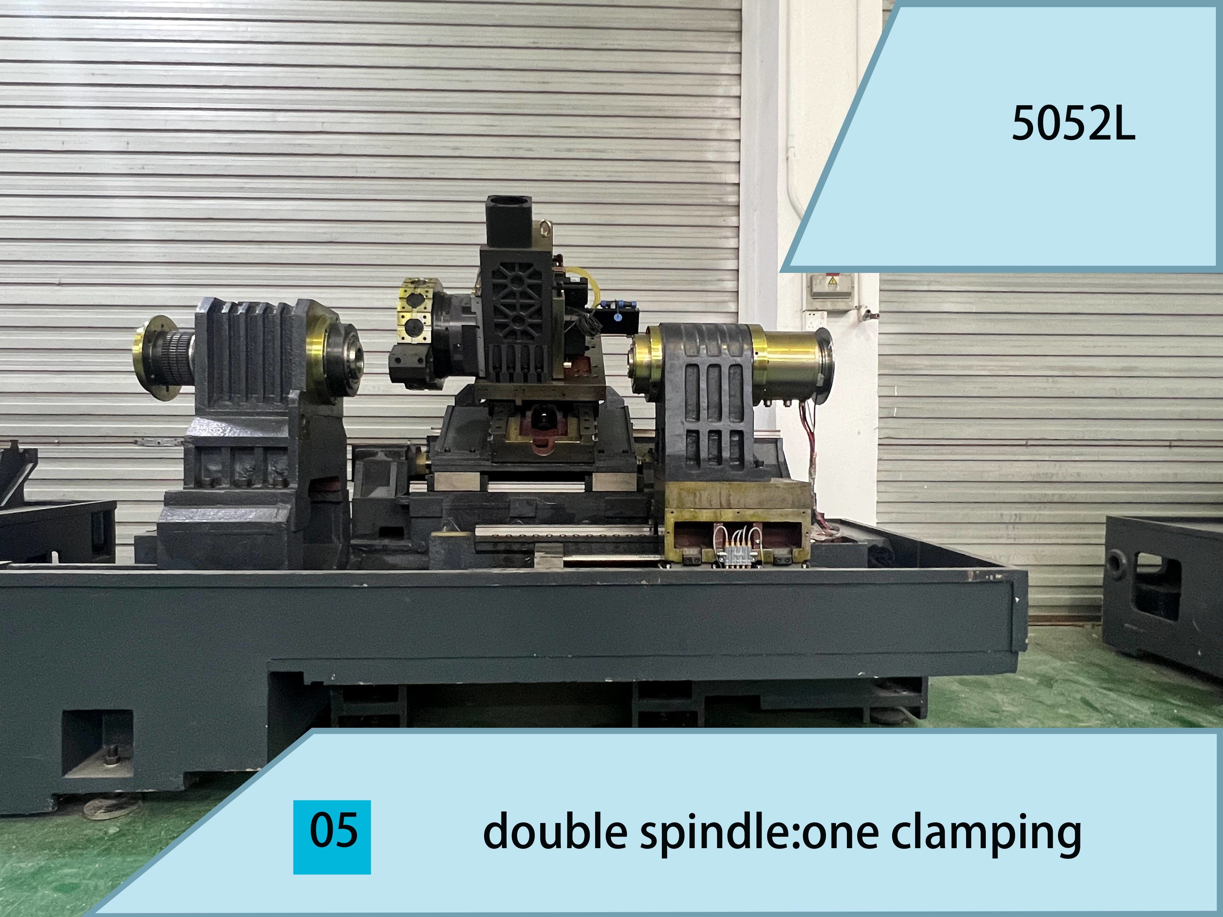 5052L Twin Spindle CNC Lathe With A2-6 A2-5 Spindles BMT55 Turret
