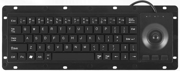 Industrial Computer Keyboard Custom Dust-Proof Black Plastic Keyboard with USB or PS2 Interface and Custom Layout Available
